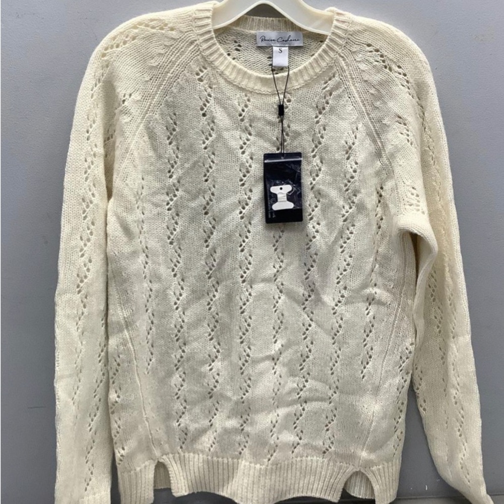White Cashmere Sweater- Revive Cashmere- Size Small- NWT